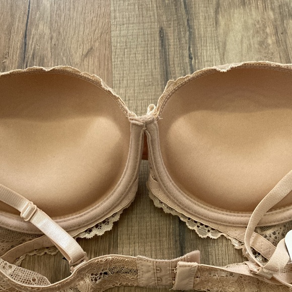 Rene Rofe‎ Bra 36C Extreme Push Up Nude Lace - Picture 3 of 6